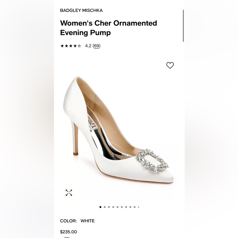 Cher Crystal Embellished Pump, Badgley Mischka, size 7.5